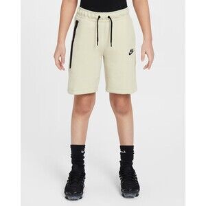 Nike Sportswear Tech Shorts Boys Size XL Tan Fleece Jogger Shorts FD3289-234 New